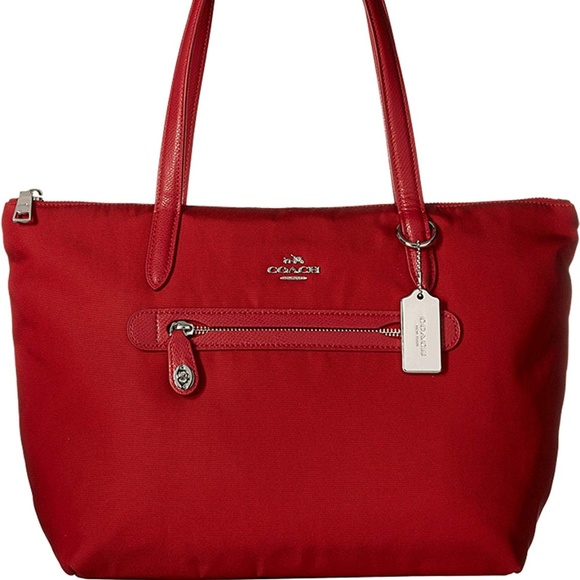 Coach Handbags - COACH Womens Zip Tote in Nylon - Red